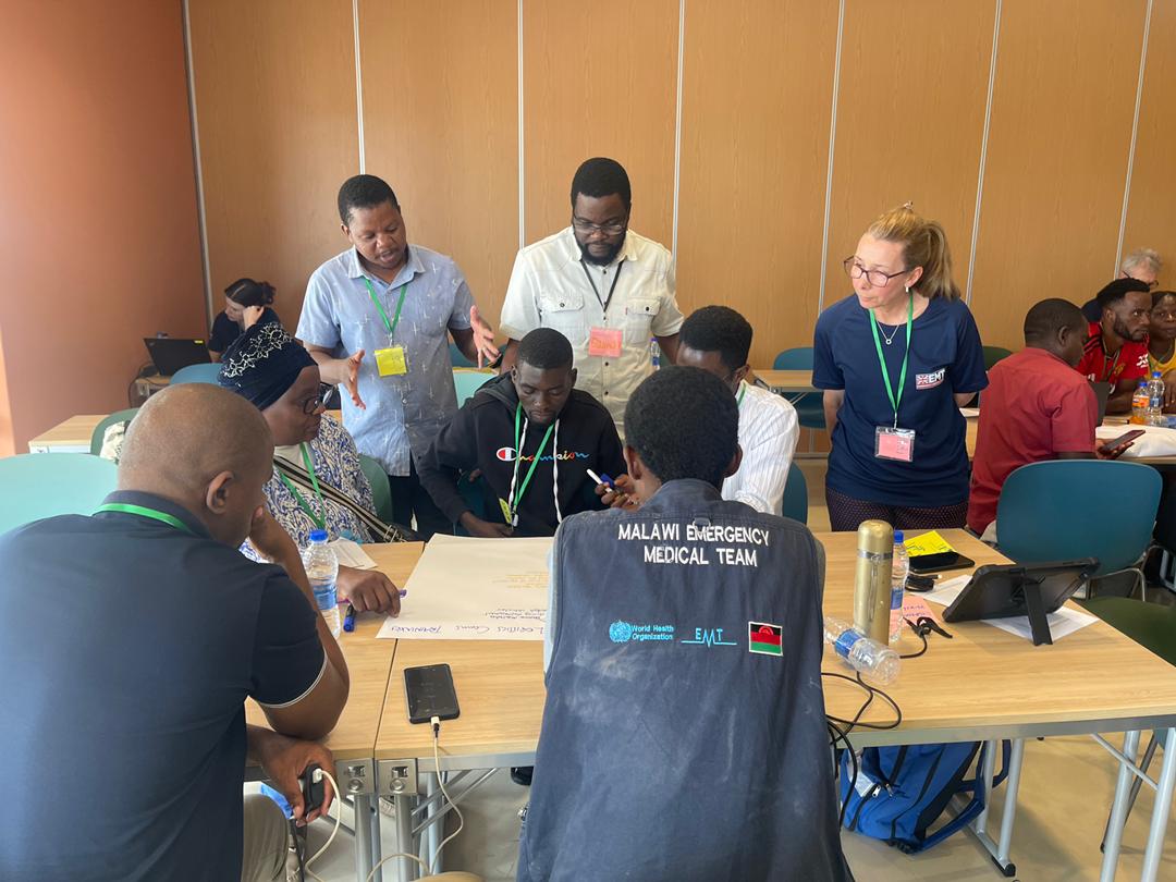 WHOMalawi's tweet photo. Malawi takes a major step towards its first internationally recognized EMT!
@MalawiGovt, @WHOMalawi &amp; @UKEMT, supported by @FCDOGovUK and @Pandemic_Fund, are conducting a 5 day EMT Development Workshop to build the technical and logistical capacity needed for WHO classification. https://t.co/N4as78pXmM