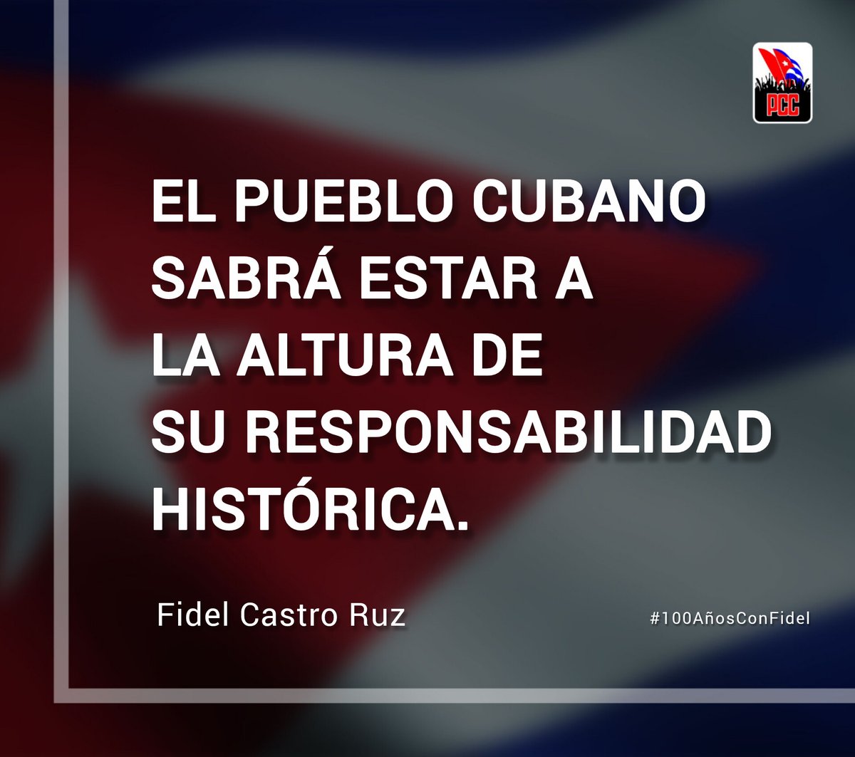"Un pueblo como este merece un lugar en la historia, un lugar en la gloria. ¡Un pueblo como este merece la victoria!" 

¡Patria o Muerte!

#CubaVencerá