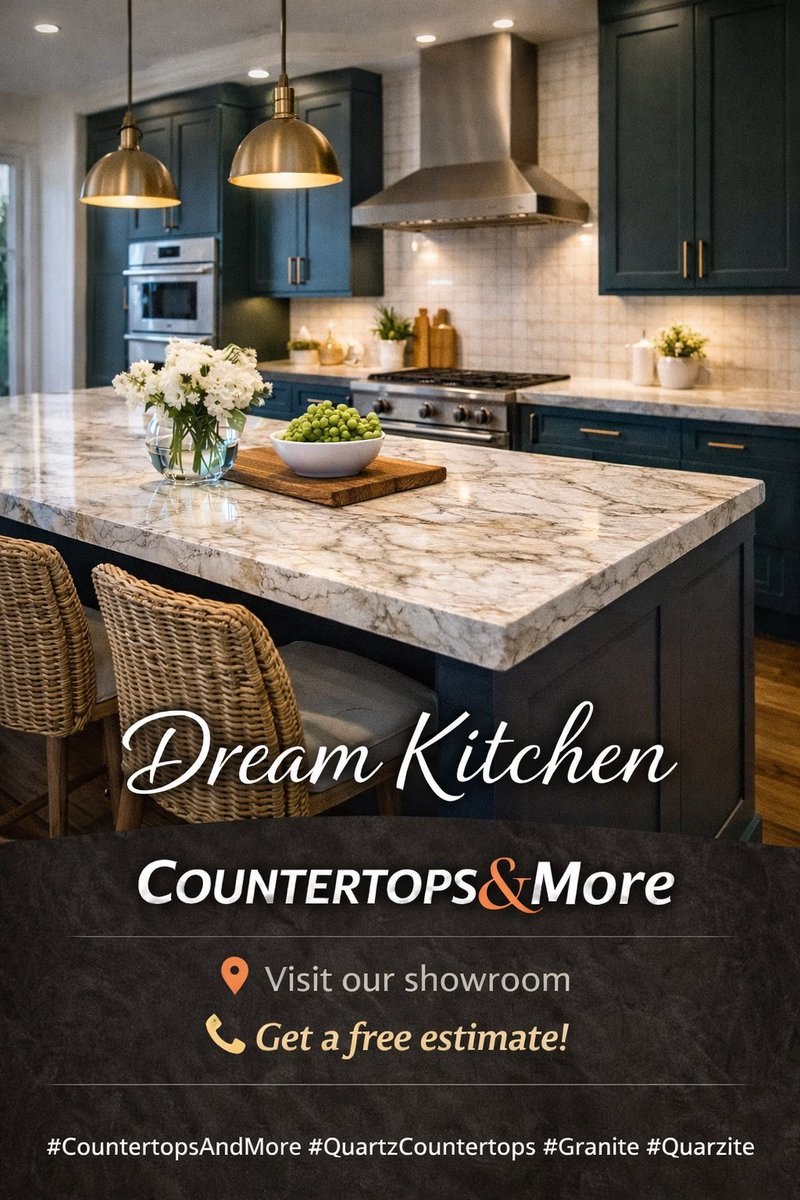 CountertopsMore's tweet image. Beautiful cabinets, premium countertops, and a space designed for your home.
📍 Visit our showroom
 📞 Get your free estimate today
#CountertopsAndMore #DreamKitchen #KitchenRemodel #QuartzCountertops #KitchenDesign #HomeUpgrade