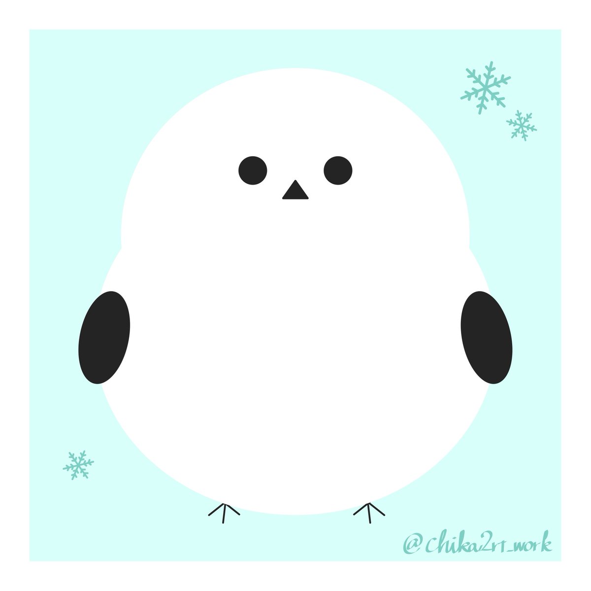 chika2rt_work's tweet photo. コンペの息抜きにシマエナガ❄️
動画を見てイラレで作ってみました、バランスが難しい!! https://t.co/1N3lFcd11O