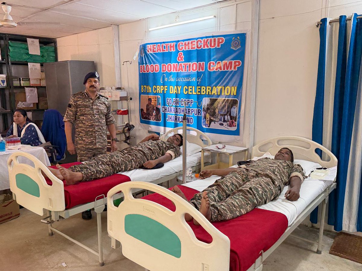60bncrpf's tweet photo. #On 9/3/26, 60 Bn at CKP carried out blood donation camp in wake of 87th raising  day of CRPF. https://t.co/nW7fRbsd8V