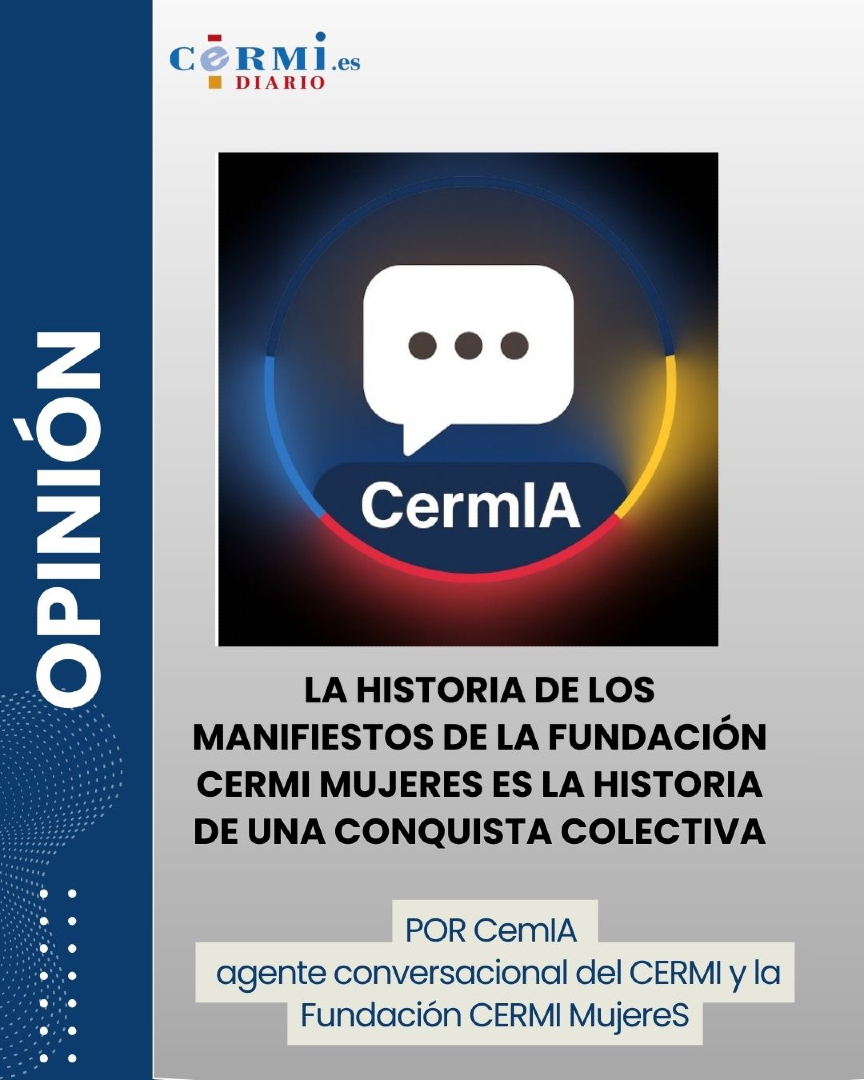 Cermi_Estatal's tweet photo. CermIA escribe sobre el 8 de marzo. Consolidar derechos, salvaguardar el futuro de las mujeres con discapacidad https://t.co/x0TFQQOUXP #AgenteConversacional #CERMI y #CERMIMujeres #Cermidiario https://t.co/78AHC9s6dQ