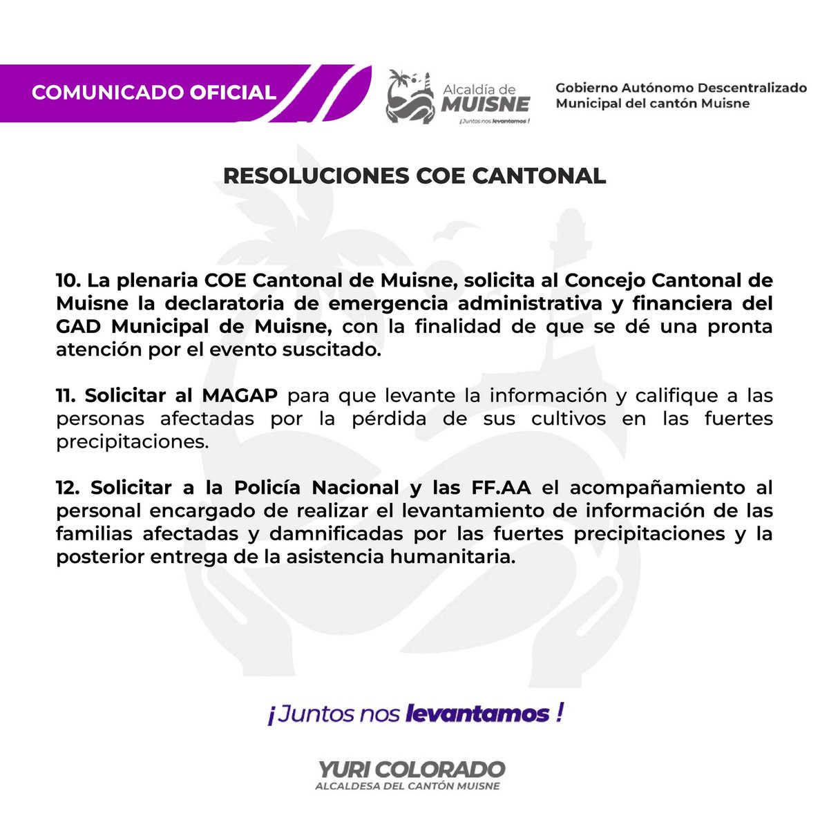 YuriColoradoEsm's tweet photo. #Resoluciones COE Cantonal https://t.co/zrM8fmM9UF