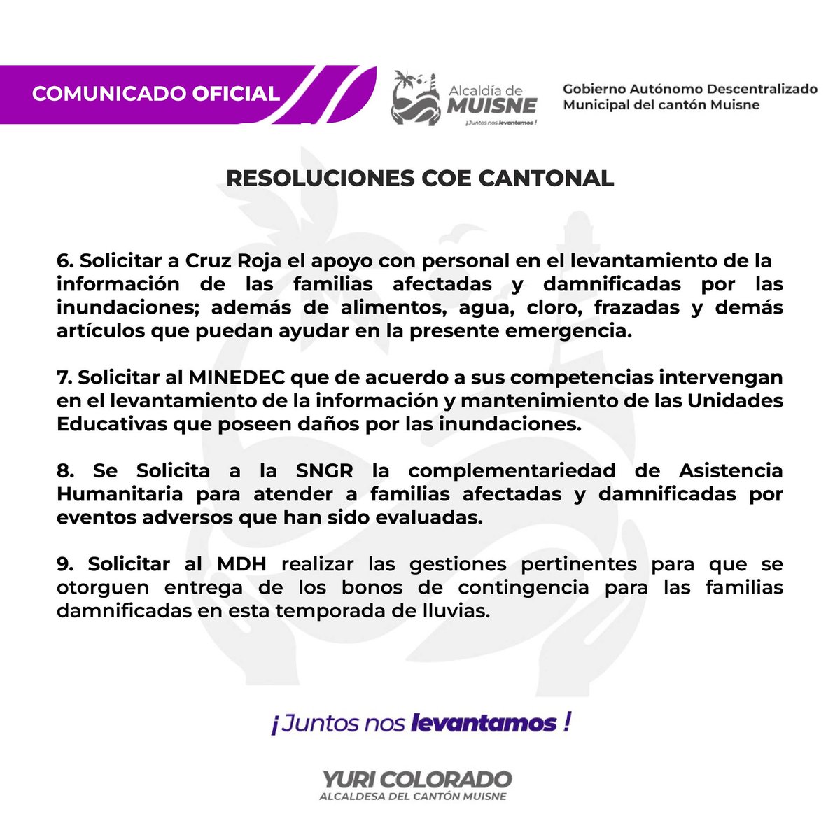 YuriColoradoEsm's tweet photo. #Resoluciones COE Cantonal https://t.co/zrM8fmM9UF