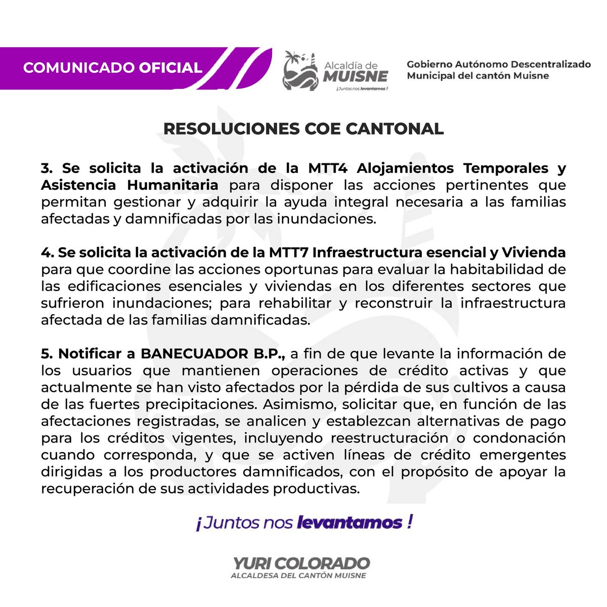 YuriColoradoEsm's tweet photo. #Resoluciones COE Cantonal https://t.co/zrM8fmM9UF