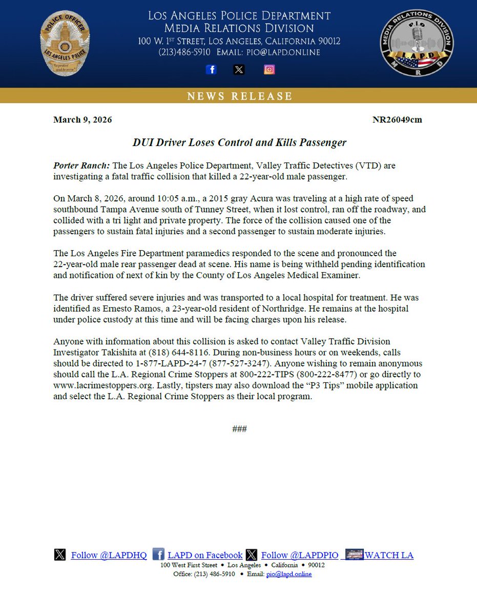 LAPD PIO tweet media