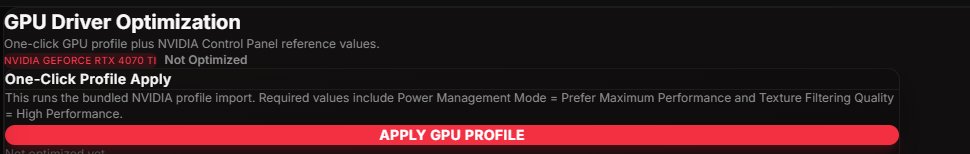 PolaHype's tweet photo. @TunedPC Hi guys, After I apply the GPU profile, it says "Optimized", but when I restart the program it shows "Not optimized" again. What can I do to fix this so it stays optimized? https://t.co/Y0V3ejLgWf