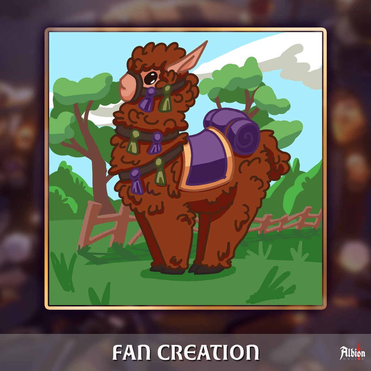 albiononline's tweet image. Warning: extreme fluff levels detected.🦙

😍This adorable brown alpaca was brought to life by our talented player KikiEllio. 

Thank you for sharing this charming piece with the Albion community!❤️

#AlbionOnline #Community #Alpaca #Fanart #MMORPG