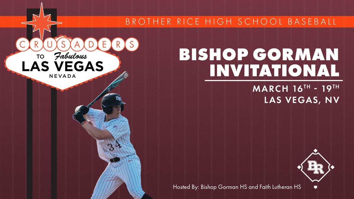 BR_Baseball's tweet photo. One week from today the Crusaders will travel to Las Vegas, Nevada to open the season in the Bishop Gorman Invitational. Check out the MaxPreps write up on the tournament! #WeAreBR

https://t.co/PNKJAbqMcw https://t.co/qEZ55cVVev