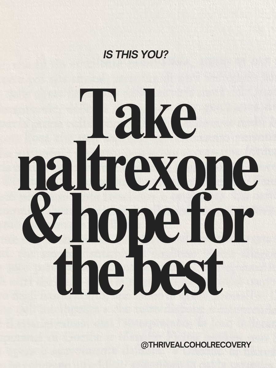 thrivewithtsm's tweet photo. “Just taking a pill won’t fix a drinking problem.”

This is the pushback I get most often when I talk about the Sinclair Method online — and honestly, I agree.

Naltrexone is incredibly powerful. It helps your brain unlearn cravings and stop seeing alcohol as its main reward.

But it doesn’t change habits built over years.
It doesn’t teach new ways to cope with stress or emotions.
It doesn’t magically create a life that no longer revolves around drinking.

That’s where the real work comes in.

Inside Thrive, we say: meet the medication halfway.

When people take naltrexone and just hope for the best, progress can feel slower, harder, and more frustrating than it needs to be.

Real change happens when brain healing is paired with habit change, support, and new coping skills.

If this resonates and you’re wanting more support on your TSM journey, you can learn more about Thrive here: https://t.co/IckG27tjoX