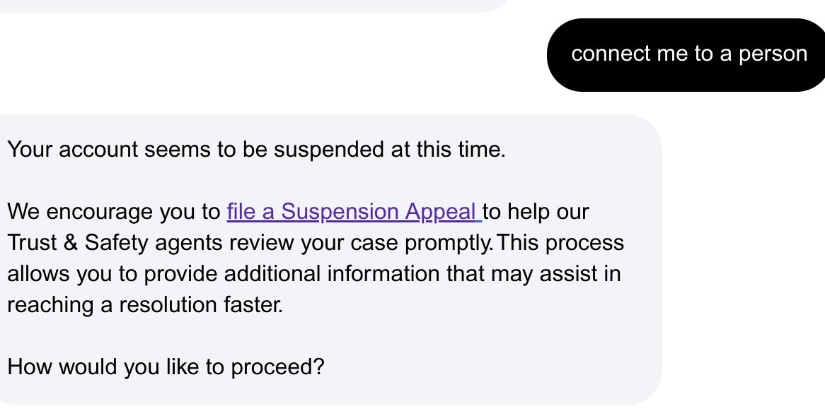 StreeterEdits's tweet photo. @Upwork I want a refund. Your company is such a scam. No real customer support and when I try to connect to a person, I get "suspended" and can't contact support. I want my money back and nothing to do with your company again. https://t.co/Pgx2pxx8CN
