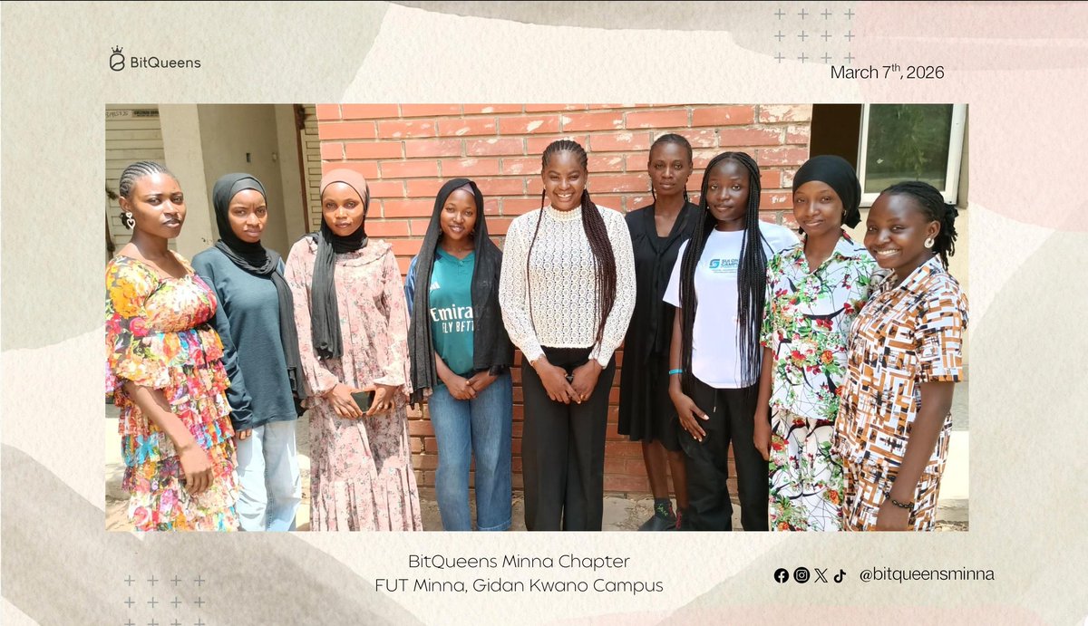 bitqueensminna's tweet photo. We’re excited to officially launch BitQueens Minna! 💃

Our first meet &amp; greet held at FUT Minna brought together amazing women ready to explore Web3.

His was made and we're just getting started. 

Thank you @bitqueens_ for the vision.

1/ https://t.co/3LtErm9su8