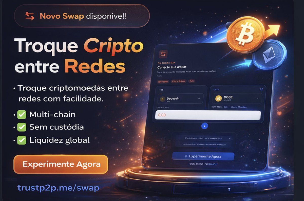 Trustp2p's tweet photo. 🚀 Novo Swap disponível na TrustP2P

Agora você pode trocar criptomoedas diretamente no nosso site.

✅ Multi-chain
✅ Sem custódia
✅ Liquidez global
Experimente agora:
 https://t.co/nQFTUI0mEz

#swap #btc #tron #ltc #pol https://t.co/nfgp1GHumA