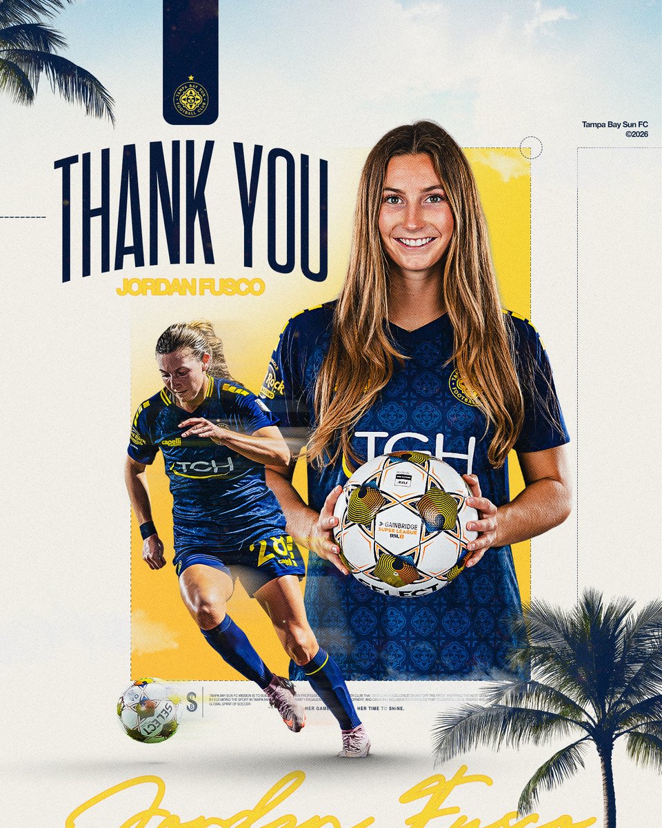 Thank you for your time with the Sun, Jordan!☀️
Jordan Fusco has been recalled by <a href="/sandiegowavefc/">San Diego Wave FC</a>.