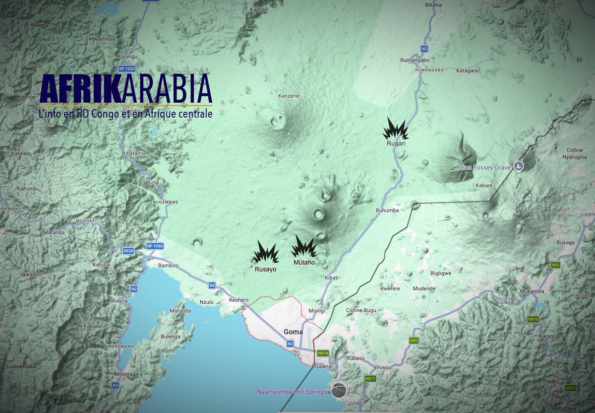 afrikarabia's tweet photo. 🔴#RDC Des Combats se déroulent depuis samedi et dimanche dans le parc des #Virunga, au Nord de #Goma entre #FARDC #Wazalendos et #AFC #M23 dans les zones de #Rugari #Mutaho et #Rusayo :
👉 https://t.co/BnOzsSjots
👉 https://t.co/DRMiggBWZX https://t.co/OPvXqdvquG