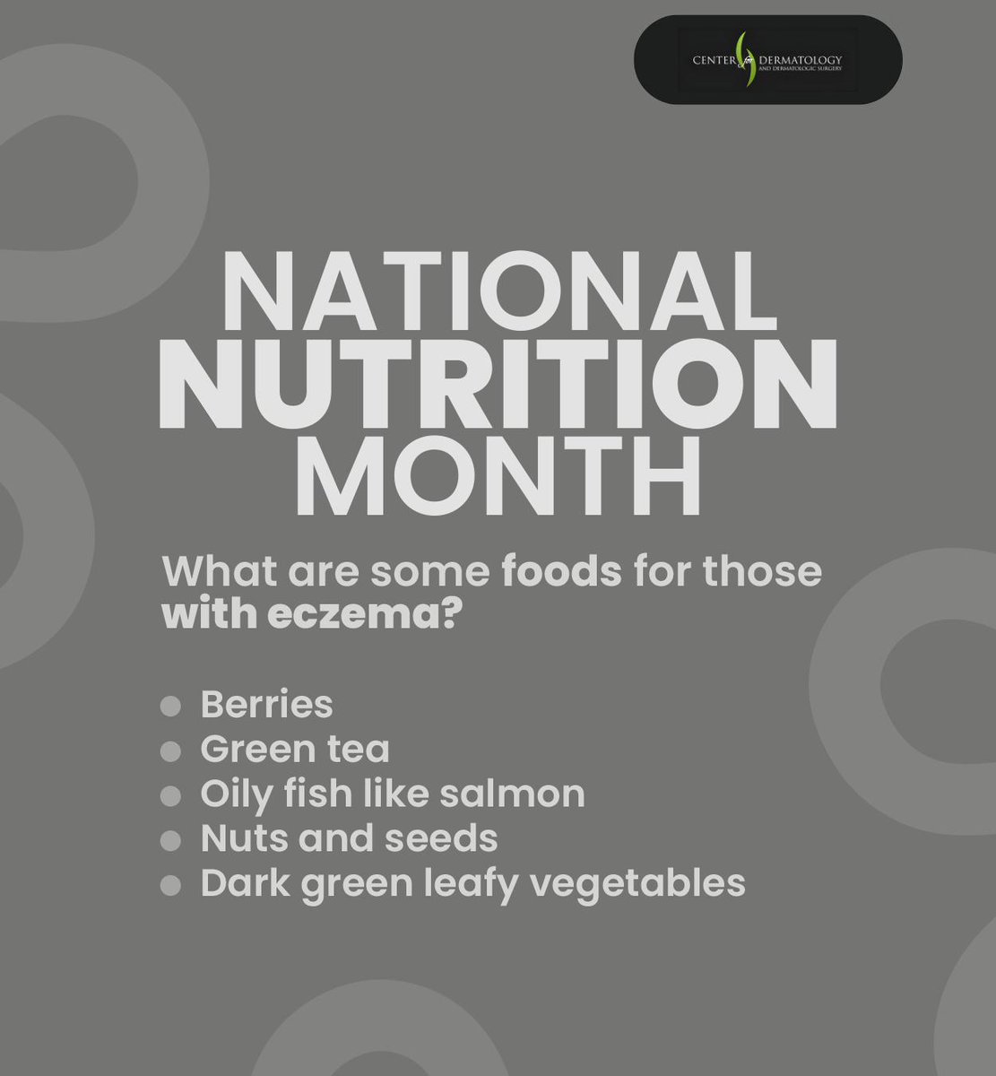 ctr4dermatology's tweet image. What you eat matters when it comes to skin health, and these foods contain antioxidants and vitamins that can help support your skin from the inside out. .
.
.
ctr4dermatology.com
202-955-5757
.
.
.
#skinhealth #antioxidantrichfoods #washington #DC #centerfordermatology