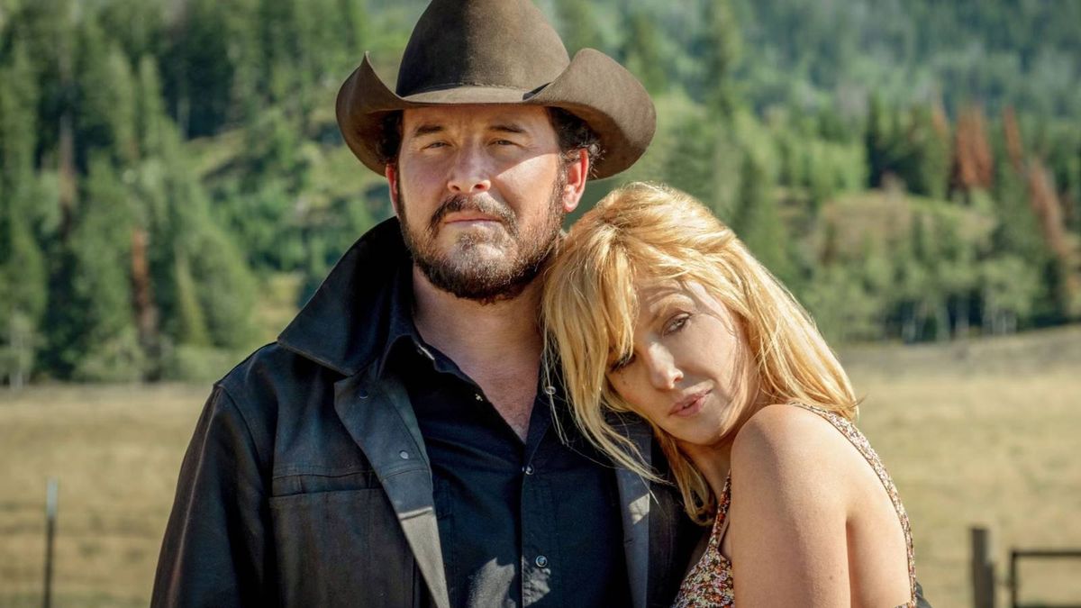 screenrant's tweet image. #Yellowstone’s Rip gets an update from #Marshals showrunner ahead of potential appearance with Beth Dutton:

"We have a couple of characters who will pop up this season who are from [the 'Yellowstone'] universe. You know, Kayce still has a sister and brother-in-law who are out