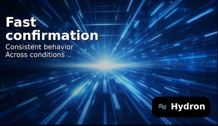 hydronchainL1's tweet photo. Hydron aims for fast confirmation with consistent behavior across conditions. https://t.co/dxu5MTASpZ