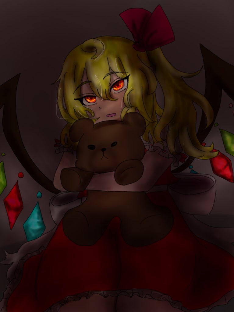 omothi0421's tweet photo. 1年前のイラストリメイク！
成長したかな？ #東方Project #フランドール・スカーレット https://t.co/CqgitbFMb2