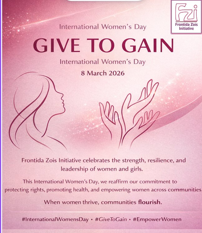 FZ_Initiative's tweet photo. 💜 International Women’s Day 2026 💜
Frontida Zois Initiative celebrates the strength &amp; leadership of women and girls.
Theme: #GiveToGain – when women thrive, communities flourish.
Join us in empowering women &amp; girls across the World!🌸
#IWD #EmpowerWomen #ProtectGirls #FZI #SRHR https://t.co/ZEezTIgIBF