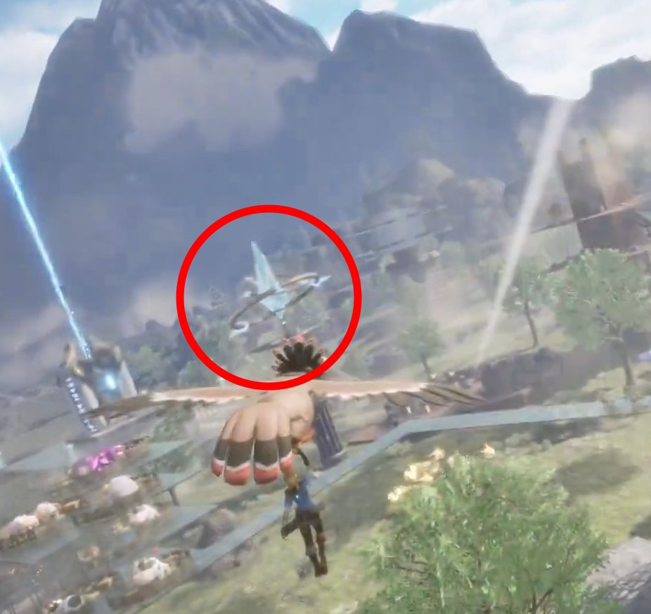 Seyren's tweet image. bro not only they stole pals from palworld they literally grabbed the aetheryte from FFXIV 😭 is there anything original in this game lmaooo