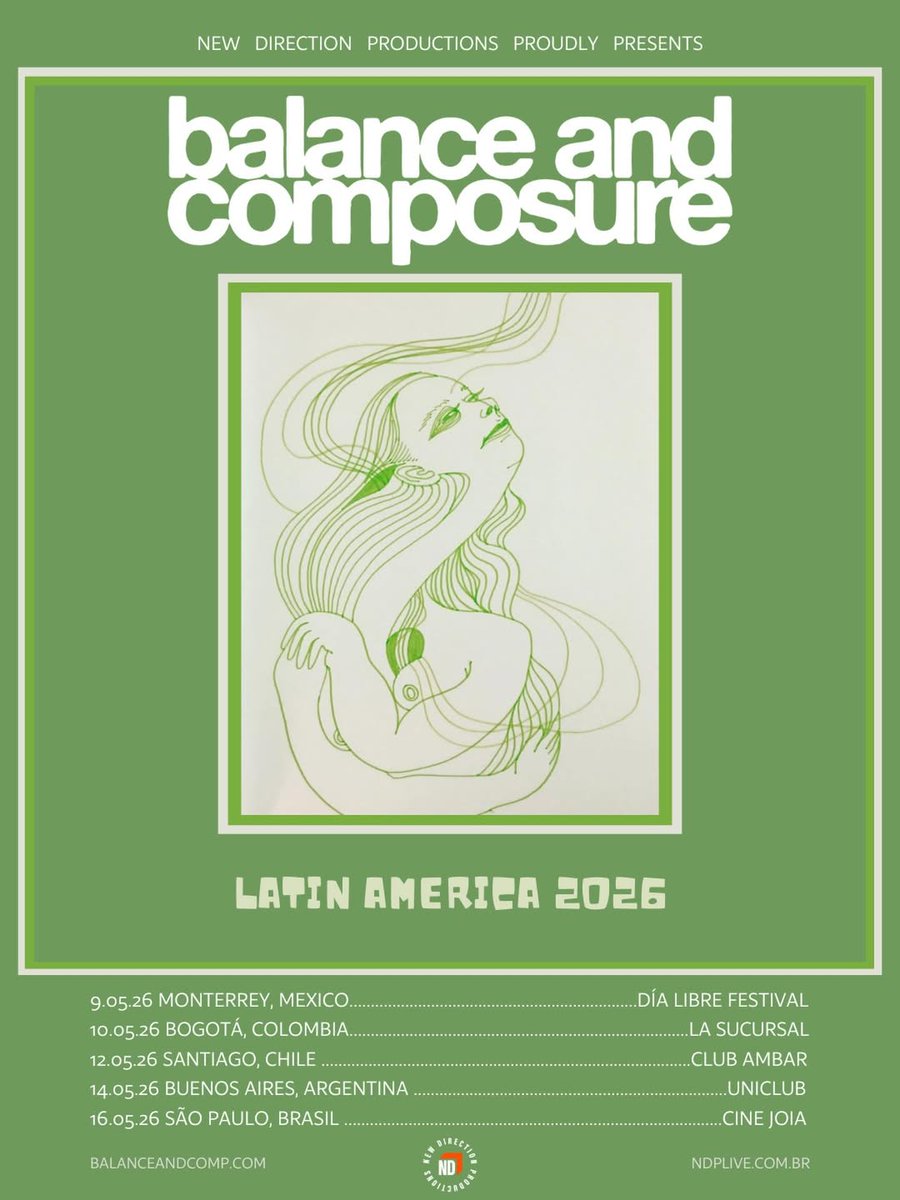 ⚠️ BALANCE AND COMPOSURE NO BRASIL!

Banda chega em maio para show único em São Paulo. Ingressos já disponíveis pela Fastix.