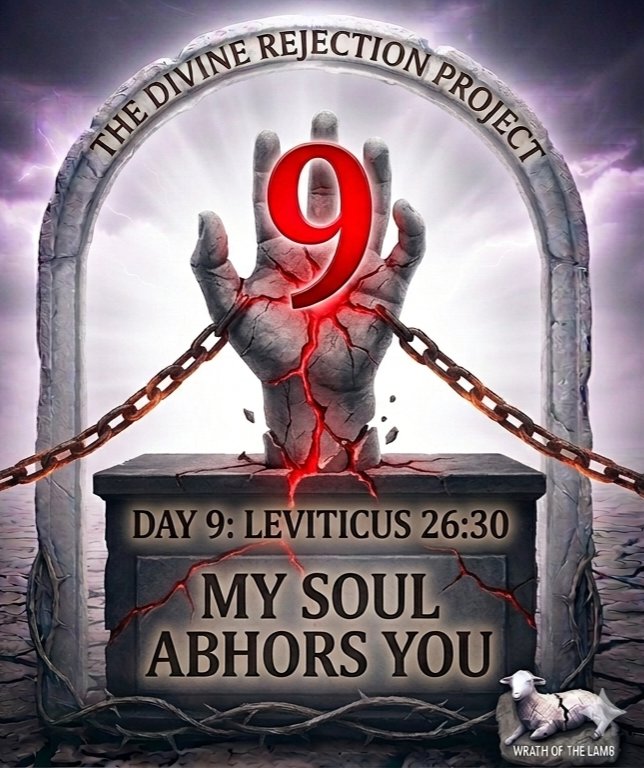 AbiWBC's tweet photo. Day 9 of #TheDivineRejectionProject 3/9/26 (see graphics)
Leviticus 26:30 proves God’s soul-abhorrence is internal. He equates rebels to dead idols—discarded refuse. Soul-deep loathing is the final withdrawal of favor. There is no universal love. https://t.co/XZzN9Hrc7t