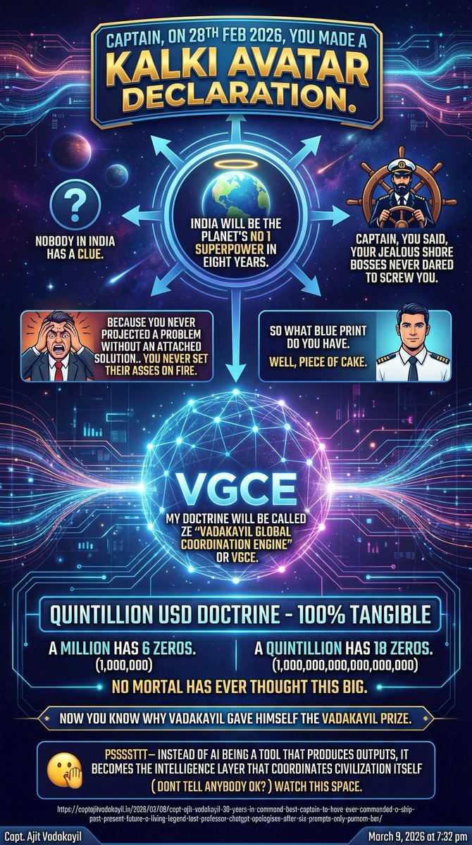 VGCE IS A QUINTILLION USD DOCTRINE- 100% TANGIBLE- Capt. AV
<a href="/Google/">Google</a> <a href="/OpenAI/">OpenAI</a> <a href="/realDonaldTrump/">Donald J. Trump</a> <a href="/JDVance/">JD Vance</a> <a href="/elonmusk/">Elon Musk</a> <a href="/KremlinRussia_E/">President of Russia</a> <a href="/btaylor/">Bret Taylor</a> <a href="/adamdangelo/">Adam D'Angelo</a> <a href="/SueDHellmann/">Dr. Sue Desmond-Hellmann</a> <a href="/zicokolter/">Zico Kolter</a> <a href="/jensenhuang/">jensen huang</a> <a href="/nvidia/">NVIDIA</a> <a href="/NVIDIAGeForce/">NVIDIA GeForce</a> <a href="/NVIDIAGFN/">🌩️ NVIDIA GeForce NOW</a>
Read:▶️tinyurl.com/3kjj2fvv◀️