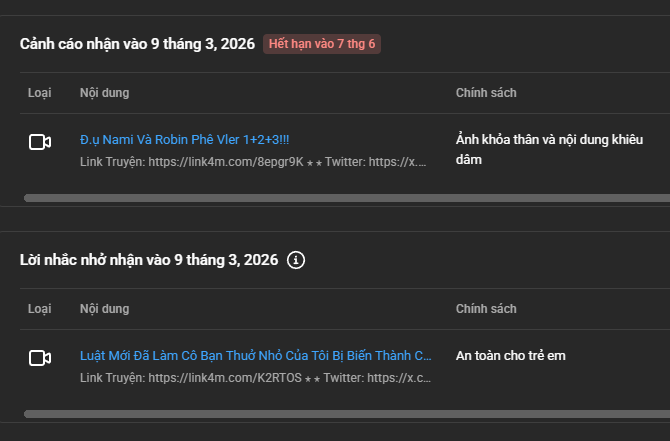 Hanime210YT's tweet photo. Sơ suất lớn nhất của Hanime
Trong ngày hôm nay tức 3/9 mình đã ăn 2 cảnh cáo.
3 gậy là bay kênh nhưng trước giờ mình chưa ăn 1 gậy nào nên lần đầu là cảnh cáo còn lần 2 là 1 gậy
1 gậy trên kênh chính, đây là lần đầu và là 1 bài học cho mình https://t.co/DVTnCDDbR5