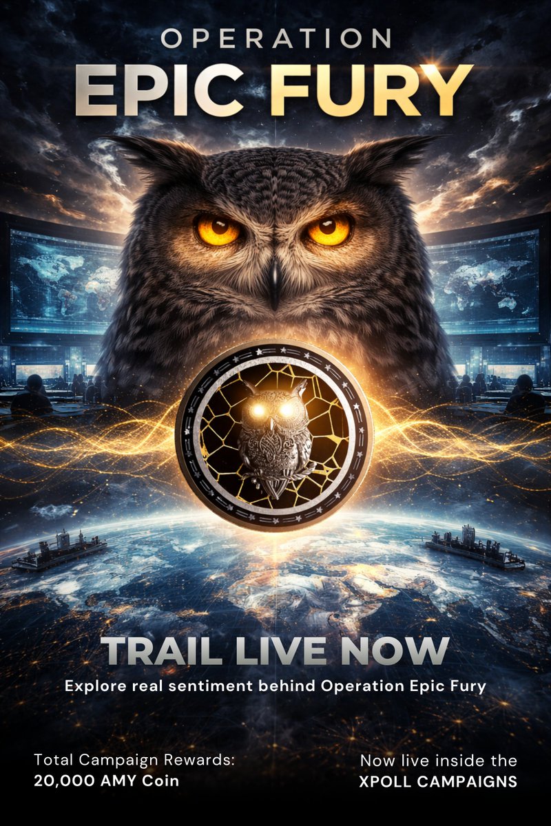 xpollplatform's tweet photo. Operation Epic Fury is live, and the signal is only getting louder.
Step into the trail, track real sentiment, and be part of the momentum shaping what comes next.
Join now: https://t.co/LTnJLtpQh6
#XPOLL #CampaignLive #EarnWithXPOLL #OperationEpicFury #AMYCoin https://t.co/gznwZzI8Cr
