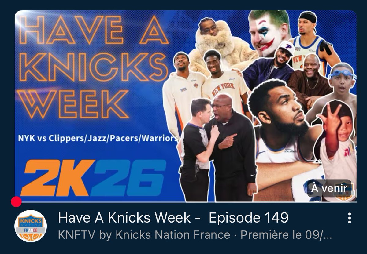 KnicksNationFr's tweet image. Votre dose hebdo de Knickerbocker arrive sur KNFTV

📺 youtu.be/dLI4uZU0UkE

#HaveAKnicksWeek #KNFTV #ComingSoon #StayTuned