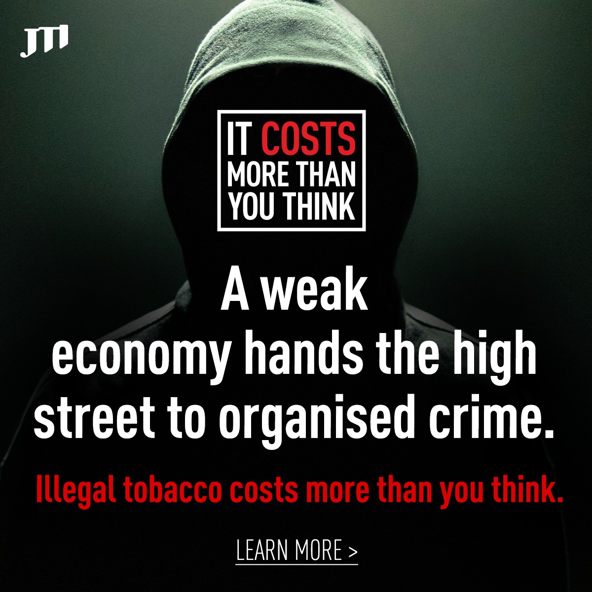 UKJTI's tweet photo. Illegal tobacco isn't a victimless crime. It's a visible sign that something is broken.
