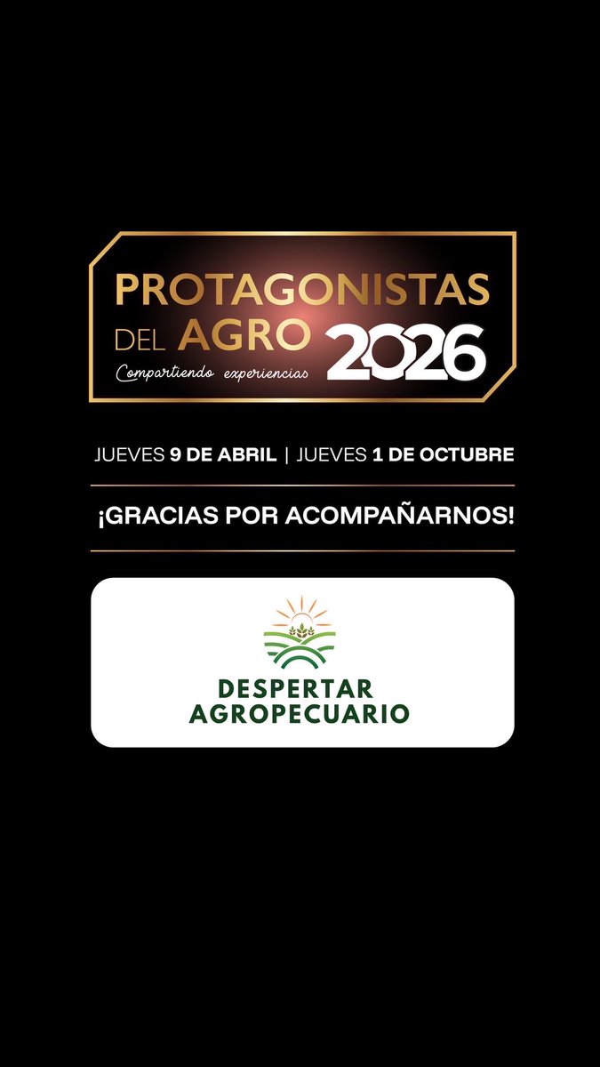 aad_dolores's tweet photo. @macro_seed @Dufour_Commodit @agromil_ltda @COFCOINTL @ISUSA_Uruguay @agromotora @agroterrauy @corporacionuy @FADISOL @BarracaErro @verdemediauy @ALPINO_LTDA @IndarteyCia @macciocultivar @ruraleselpaisuy @nutex_uruguay Agradecemos a @Proquimur Despertar Agropecuario Soriano y @RalcoUruguay por acompañarnos en 𝗣𝗿𝗼𝘁𝗮𝗴𝗼𝗻𝗶𝘀𝘁𝗮𝘀 𝗱𝗲𝗹 𝗔𝗴𝗿𝗼 𝟮𝟬𝟮𝟲✨

Nos vemos el jueves 9 de abril 🔜

Reservá tu lugar: protagonistas@aad.org.uy https://t.co/9toBE9EgHg