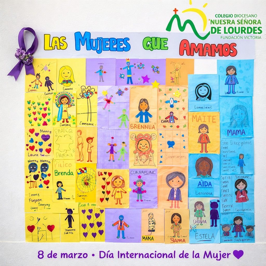 💜 Las mujeres que amamos 💜

En el Colegio Diocesano NS de Lourdes, nuestro alumnado ha querido celebrar el 8 de marzo, Día Internacional de la Mujer, de una manera muy especial: dibujando y dedicando sus trabajos a esas mujeres que forman parte de su vida.
#fundacionvictoria