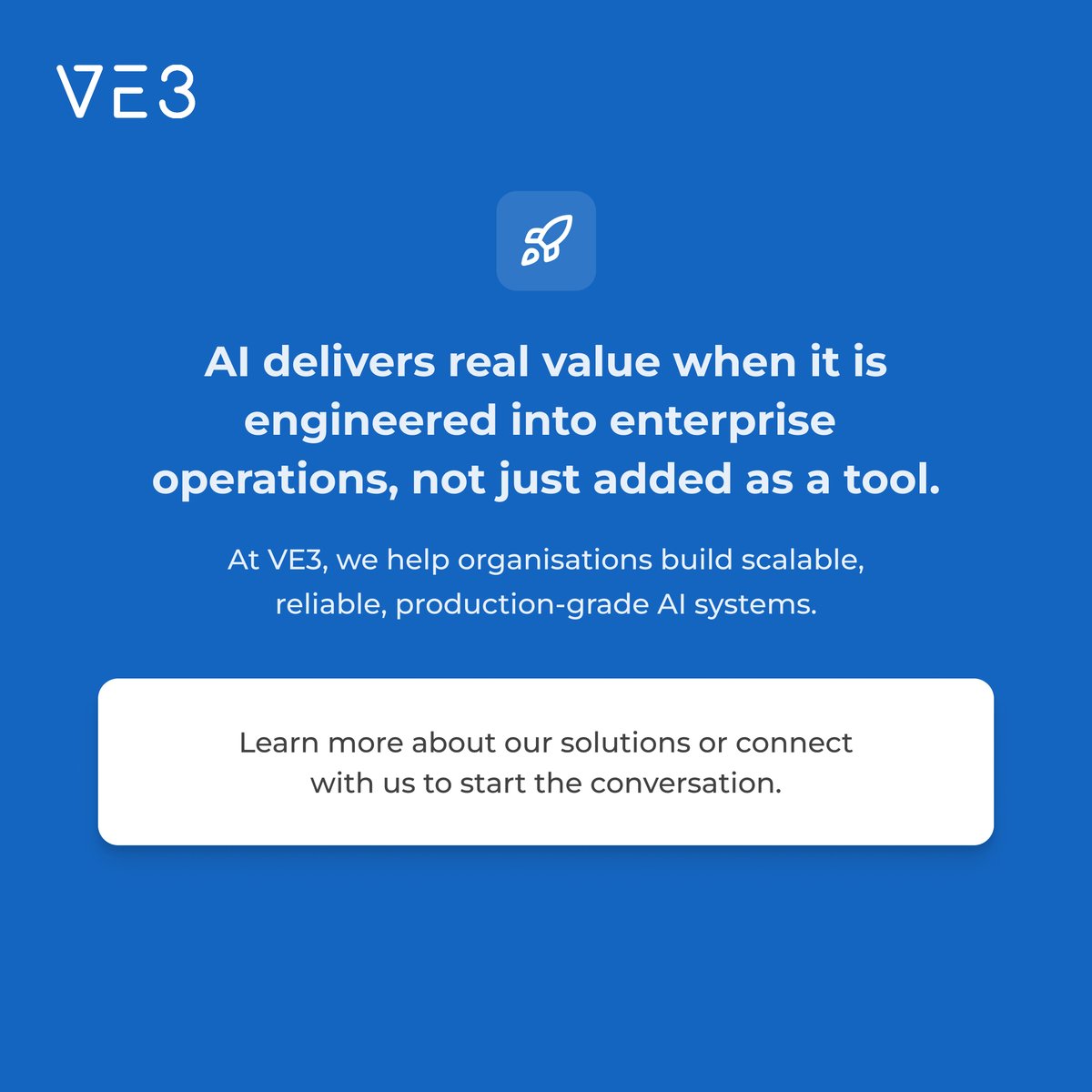 ve3global's tweet image. Value shows up when AI is engineered into the enterprise as a reliable, measurable, governed capability deeply integrated with data, systems, workflows, and operations.

👉Learn more:  zurl.co/PvpXg

#ai #aiintegration #enterpriseai #workflow #digitaltransformation