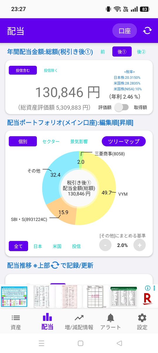 blue_cloud_soul's tweet photo. 今年初めて日本株を購入。大和ハウス4株、積水ハウス1株、三菱HCC1株、MS＆AD1株、東京海上1株、VYMも1株購入。引けで買ったからあんまり恩恵なかったな。。もっと買いたいから下げて欲しいけどどうかなー。 https://t.co/oq3bhyRjXI