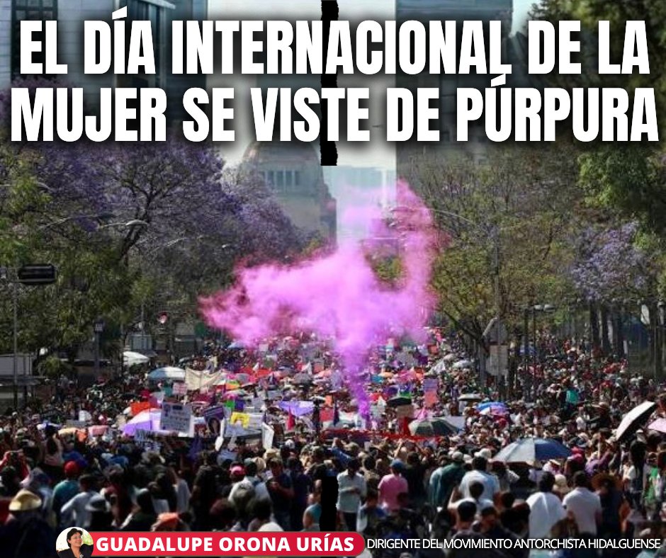 "Las mujeres... de lucha y adalides de la liberación femenina... ese ejemplo nos debe llevar a ponernos en pie para demandar una verdadera justicia social, la emancipación, erradicar la discriminación, el acoso y la violencia física"
#8M 

Lee más en👇
facebook.com/share/p/1Ap4Pw…