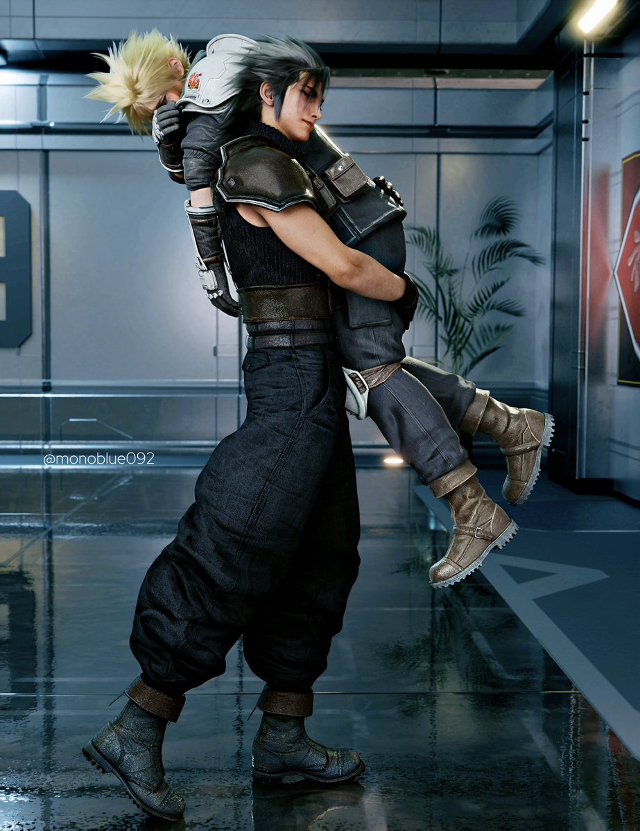 ザックラの日 #zakkura 

☁️: Zack, put me down! People could see us!!
☀️: Nope. You’re staying in my apartment tonight.