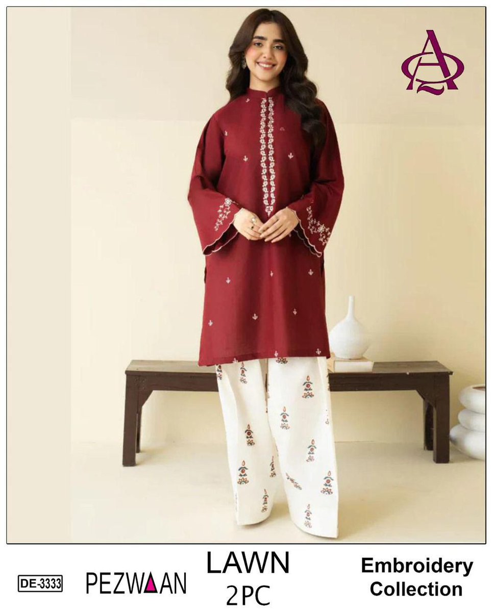 t42561's tweet photo. *Summer collection 2pc*
Price 3300
🌻EID Arrivals 2026
🌻Shirt EMBROIDED 
🌻Bazu EMBROIDED 
🌻Trouser &amp; Back Plain *OR* EMBROIDED 
🌻Cutting ✂️ 5.30 metre 
🌻Shirth length 45 Inches 
🌻UNSTICHED 2pc suit 
*Party Wear Dresses 👗*
🌻Easily Stiching on Healthy &amp; smart women 👍 https://t.co/QuQuC03Llr