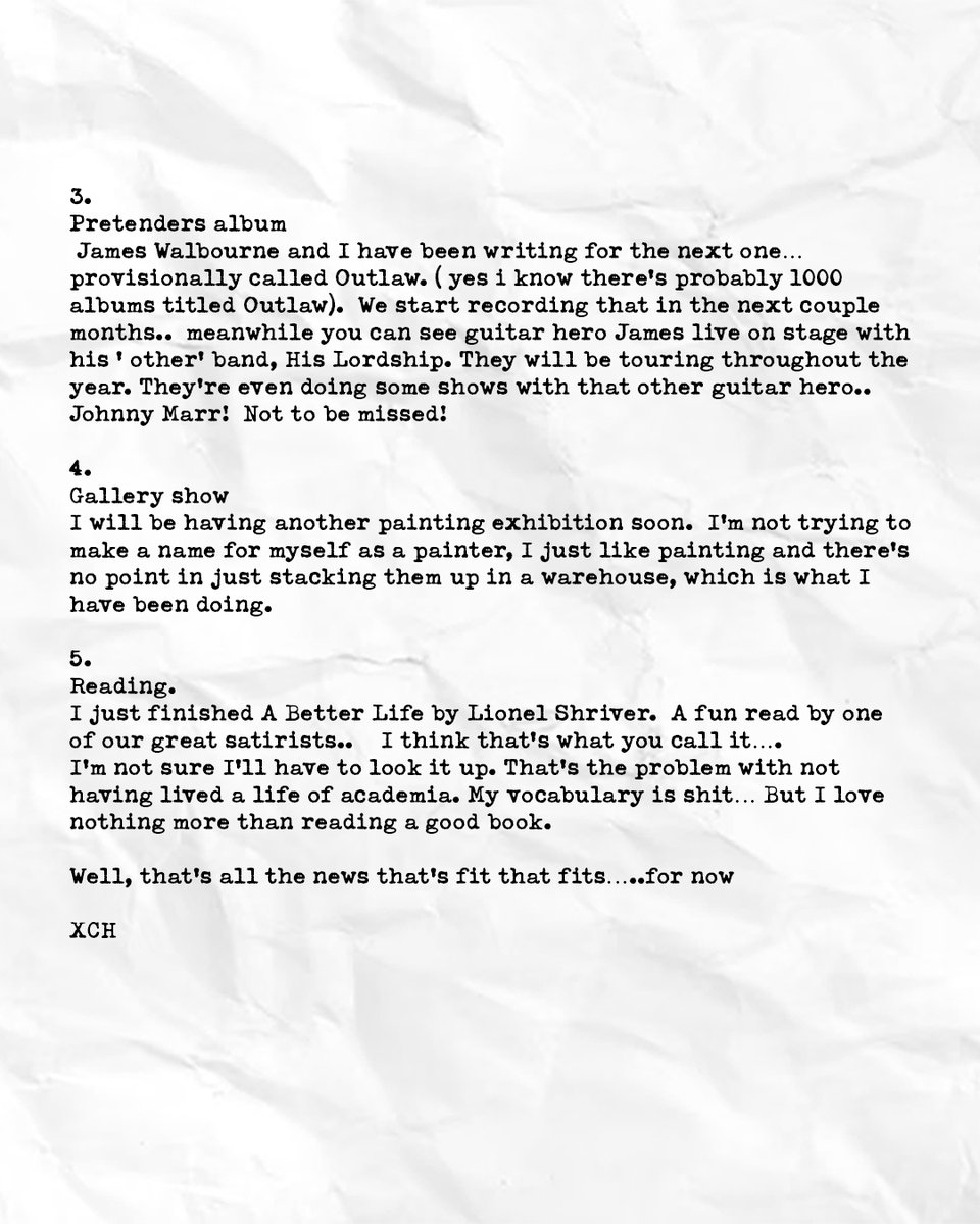 Chrissie Hynde tweet media