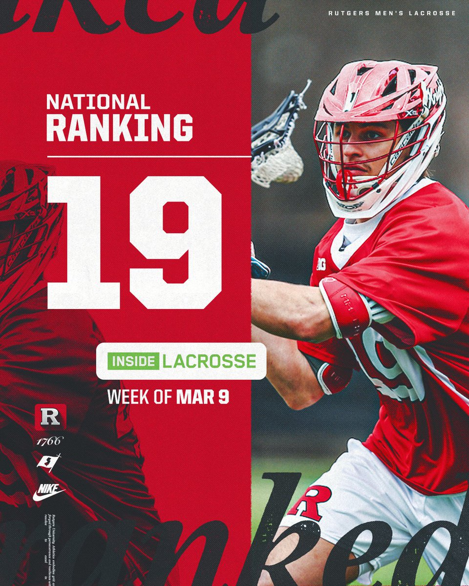 RUmlax's tweet photo. #RUMLax comes in at No. 19 in this week's Media Poll

The Scarlet Knights have two games this week, playing at St. John's Tuesday, then hosting Bellarmine on Saturday in the @LaCROSSeOutCncr Game https://t.co/aCRz4MSpGS