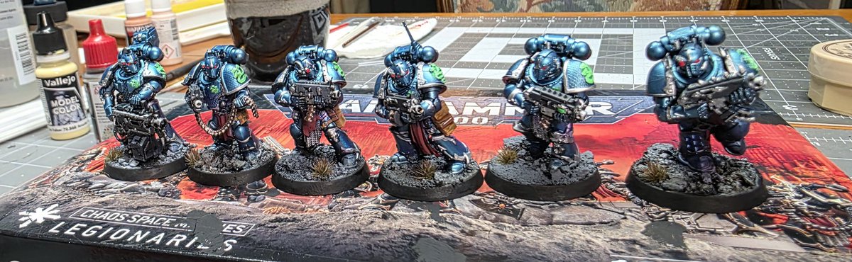 GM Everyone. Bit of weekend progress to show. Only 4 more until the squad is complete! Have a Blessed Monday! #warhammer40k #warhammercommunity #ArtistOnX