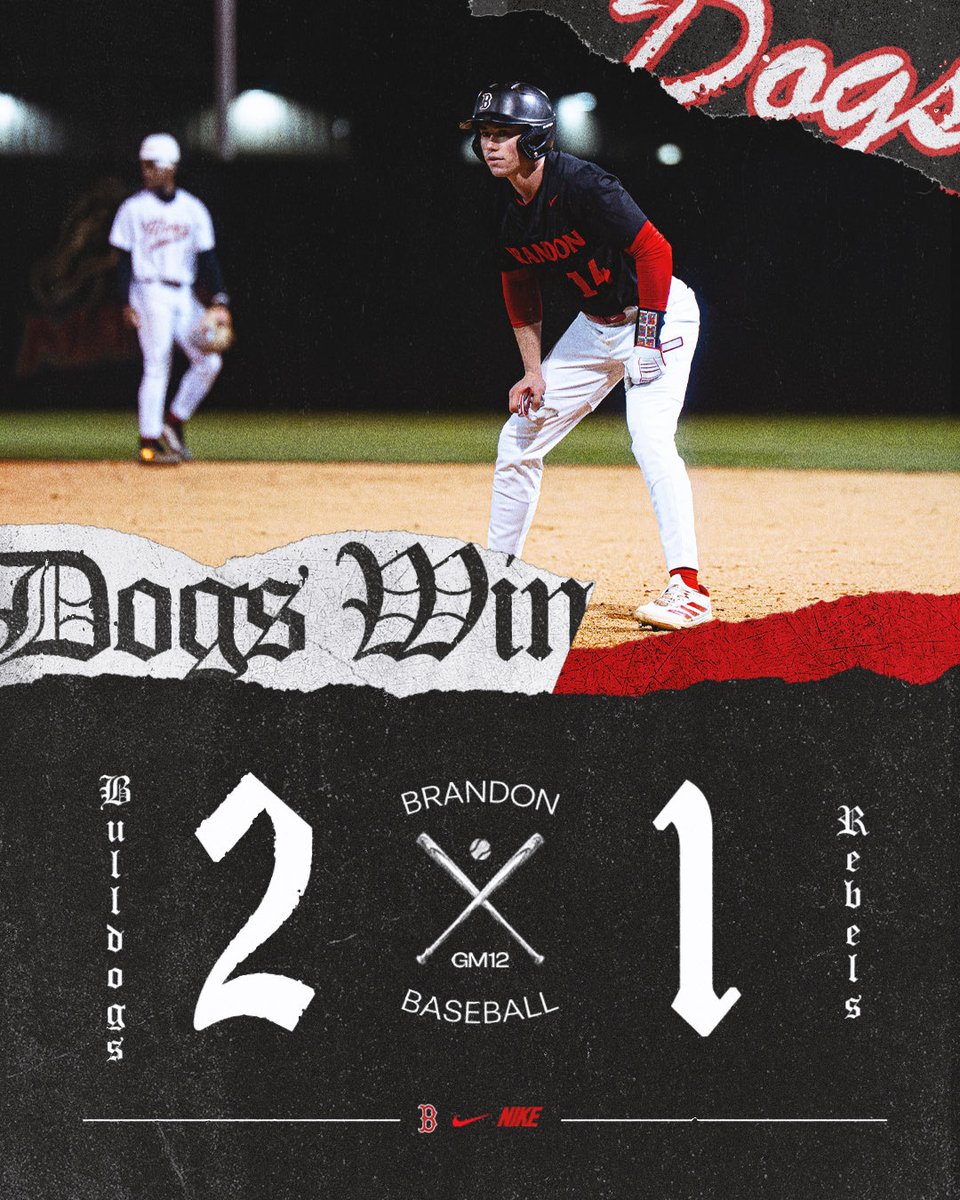 BrandonBulldog2's tweet photo. Road dogs take two at West Monroe! #FTG #outsidedogs @bshields0244 @BrandonBulldogs @PrepBaseballMS @blake_levine https://t.co/OqTrJAeygZ