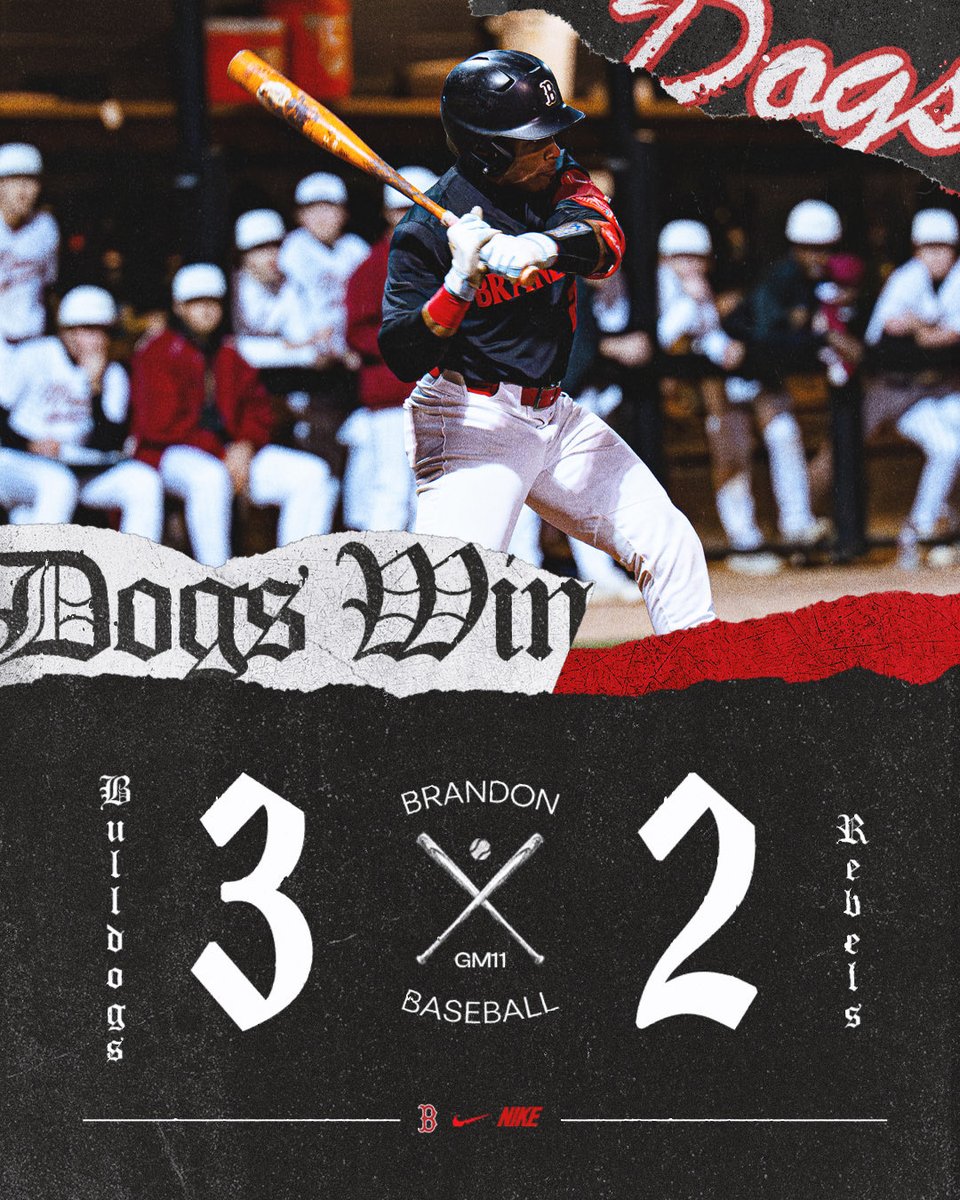 BrandonBulldog2's tweet photo. Road dogs take two at West Monroe! #FTG #outsidedogs @bshields0244 @BrandonBulldogs @PrepBaseballMS @blake_levine https://t.co/OqTrJAeygZ
