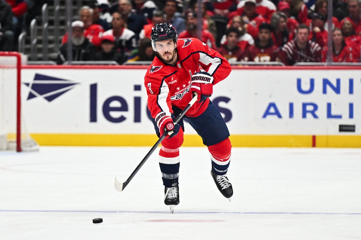 CapitalsPR's tweet photo. CAPS TODAY: Matt Roy is expected to play his 500th career game tonight vs. Calgary. Roy, the 67th defenseman taken in the 2015 NHL Draft, ranks 2nd among defensemen from his draft class in +/-, 8th in games played and 9th in goals, assists and points: https://t.co/EwA0dwZwZb https://t.co/3l9jwYwdmC