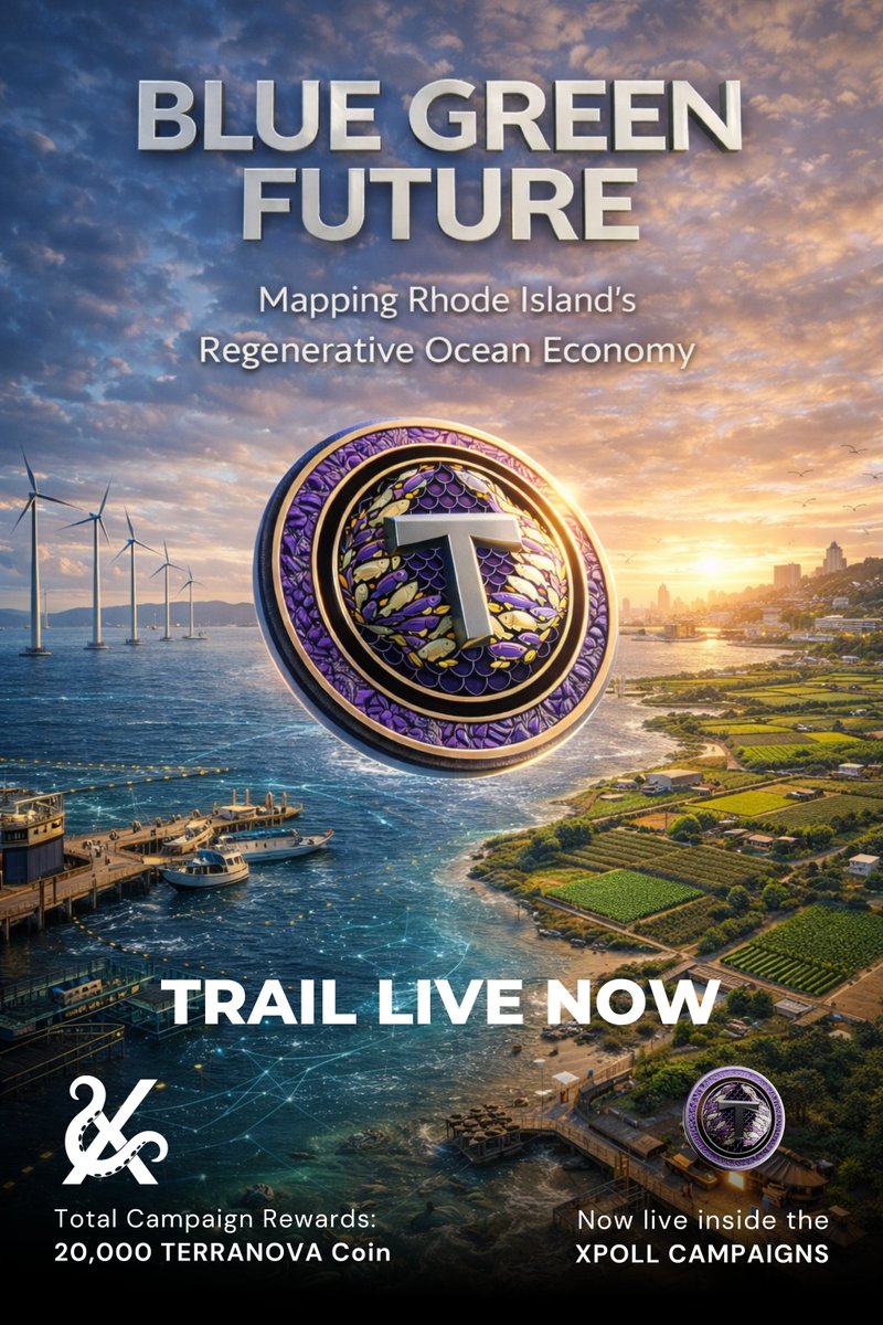 xpollplatform's tweet photo. Blue Green Future is live, and the signal around Rhode Island’s regenerative ocean economy is starting to surge.

From offshore energy to coastal innovation, this trail captures the momentum shaping what comes next.

Join the campaign now: https://t.co/bndCgDAinj

#XPOLL #OceanEconomy #FutureOfRhodeIsland #BlueGreenFuture