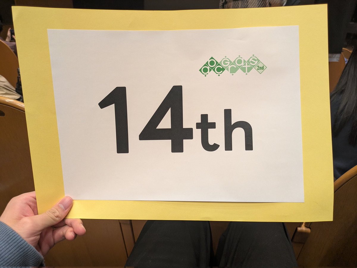 cell_0831's tweet photo. #abcGrats2nd
ペーパー14位→3Rup-down負け→敗復→SF1セット目まで。ほんとうに手数が足りない！！！もっと迷わずに押せるものを増やさないと勝負にならないよなぁと改めて思いました。あと2週間全力で頑張ります。熱戦の連続で見て��てとても楽しかったです。開催ありがとうございました！！！ https://t.co/GiB93gLPYI