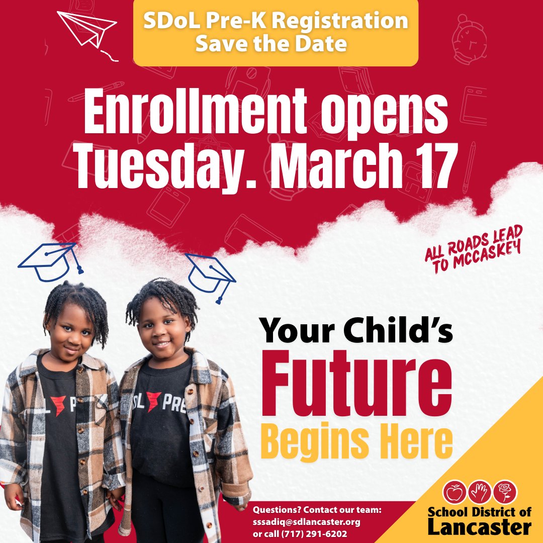 SDoLPreK's tweet photo. The PreK application for the 2026/27 school year will open next week! Please reach out with any questions. @SDoLancaster https://t.co/whZ3vImce6