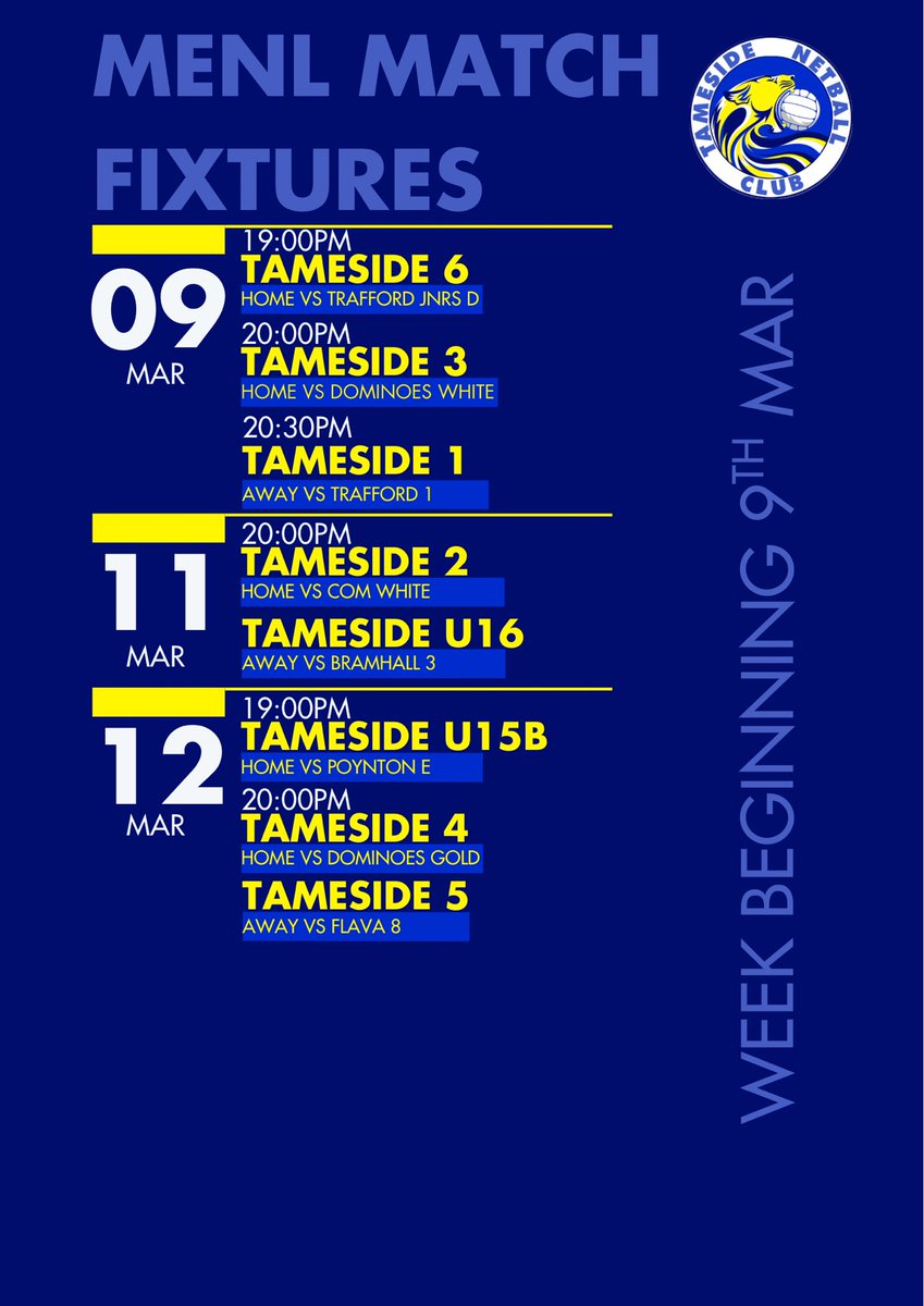 Tameside Netball Clb tweet media
