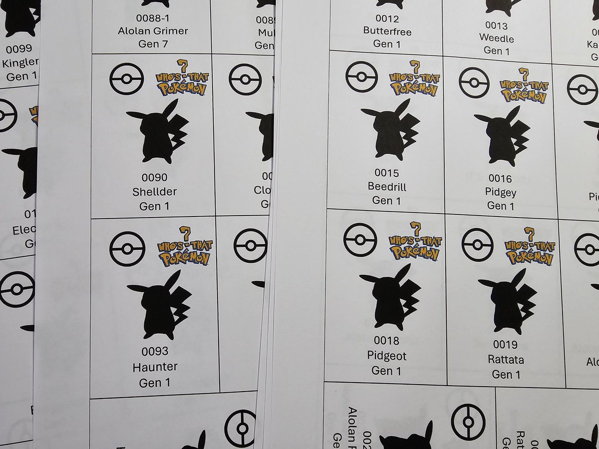 Iznic's tweet photo. Currently cutting out placeholders for my Pokedex challenge. My little nephew has got into the tcg a couple months ago and of course I had to come back to the hobby.

Ive always wanted to do the pokedex challenge since watching @DeepPocketMnstr #Pokemon #PokemonTCG #Pokedex https://t.co/NzrBNJ9uj8